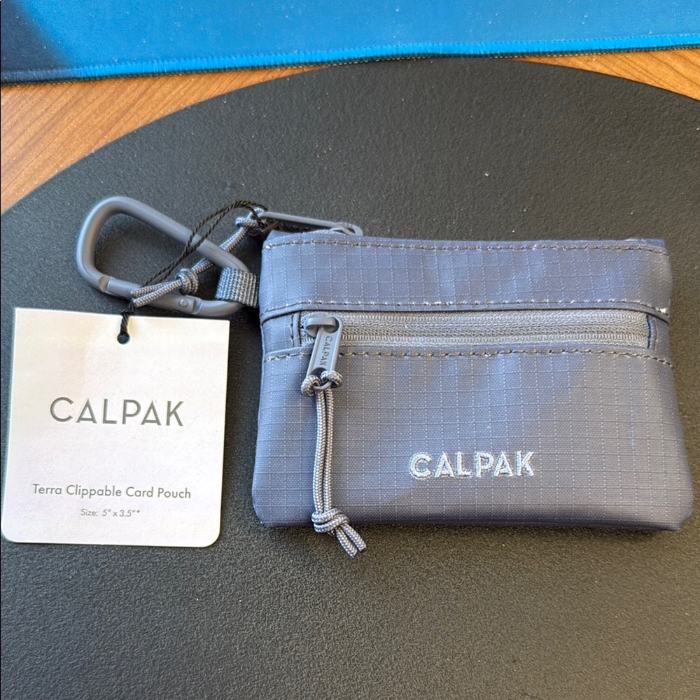 CALPAK Terra Clippable Card Pouch - Matte Indigo (blue)